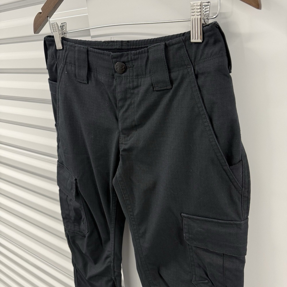 Under Armour Storm Womens Size 2 Black Tactical Cargo Pants Loose Ripstop - Picture 3 of 8